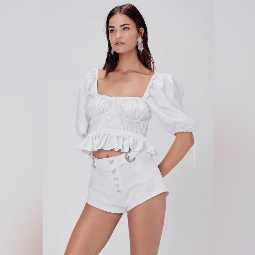 For Love & Lemons Jackson crop top